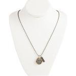 Hand-Cast Italian Benedictine Blessing Gold Rim Necklace