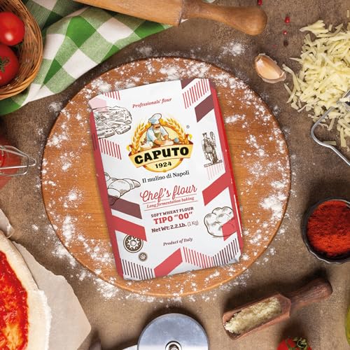 Antimo Caputo Chef's Flour 2.2 LB - Italian Double Zero 00 - Soft Wheat for Pizza Dough, Bread, & Pasta