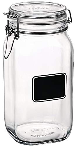 New title: Bormiolio Rocco Jar with Chalkboard, 50.8 Oz