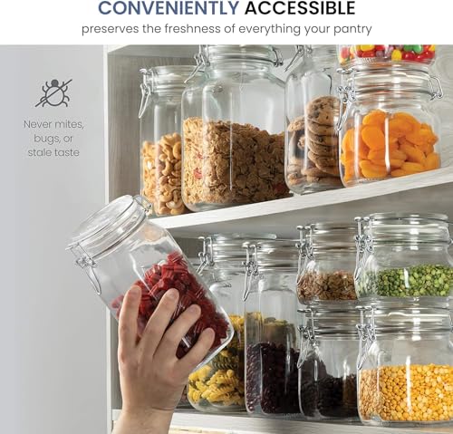 Bormioli Rocco Fido Clear Glass Jar 1.5L (2-Pack)