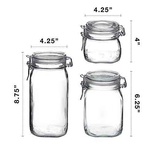 Bormioli Rocco Fido Canning Jars, Set of 3
