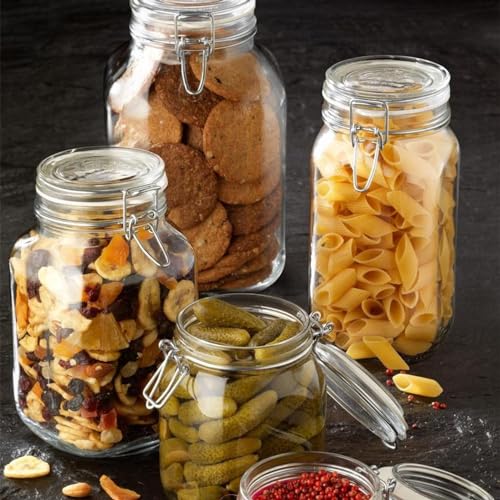 Bormioli Rocco Fido Clear Glass Jar 1.5L (2-Pack)