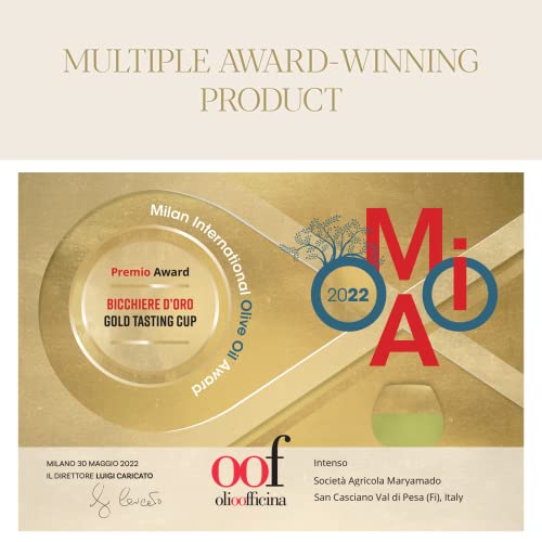Award Winning Italian Extra Virgin Olive Oil - Rich Polyphenols