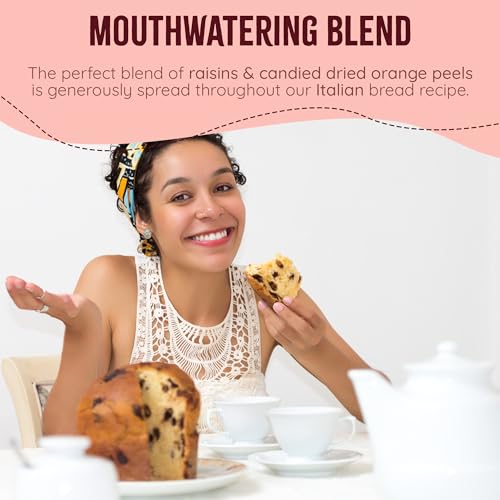 Traditional Italian Panettone Bread 2lbs | Imported from Italy | Italian Cake with Raisins and Dried Candied Orange Peels