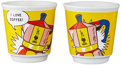 Bialetti Mini Express Lichtenstein - Moka Set, Yellow
