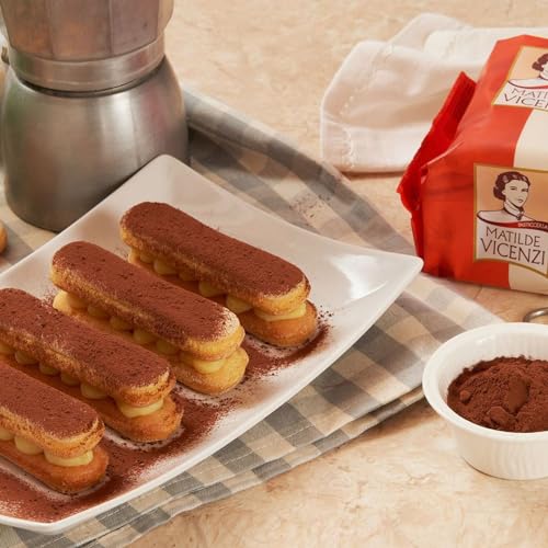 Matilde Vicenzi Vicenzovo Ladyfingers Tray of 12 - Classic Italian Biscuits, Ladyfingers Cookies for Tiramisu - Kosher Dairy Cookies - Italian Pastries for Bakery & Dessert Gifts 7.05 oz(200g), 2Pack