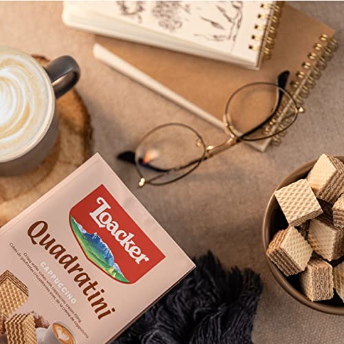 Loacker Quadratini Cappuccino Wafer Cookies (220g)