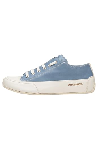 Candice Cooper Rock S-Leather Suede Sneakers, White Baby Blue