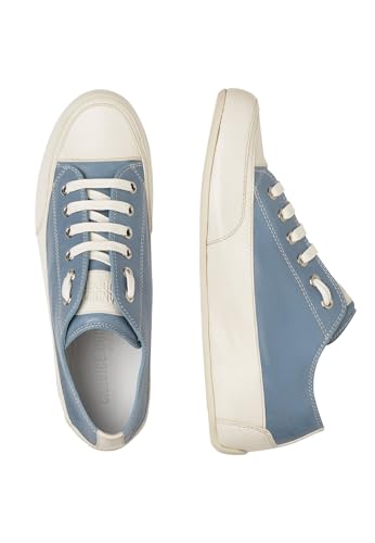 Candice Cooper Rock S-Leather Suede Sneakers, White Baby Blue