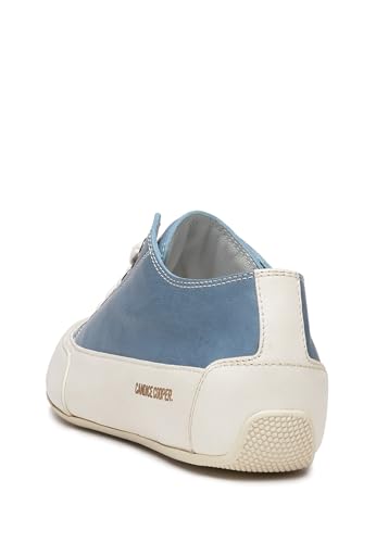 Candice Cooper Rock S-Leather Suede Sneakers, White Baby Blue