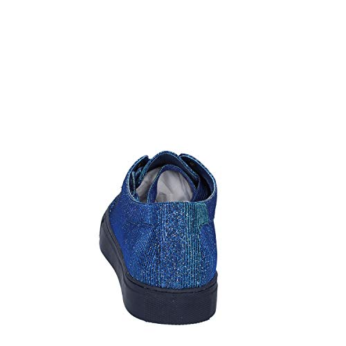 SARA LOPEZ Womens Fashion Sneakers - Blue Canvas