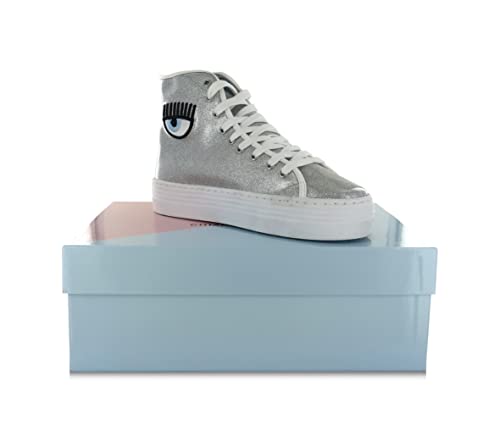 Italian Made Chiara Ferragni High Top Sneakers, Size 37