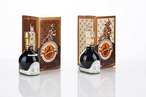 Acetaia Gambigliani Zoccoli - Duet of Traditional Balsamic Vinegar of Modena D.O.P. 2 bottles of 100 ml of ABTM minimum 12 and over 25 years of aging