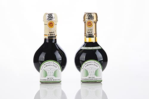 Acetaia Gambigliani Zoccoli - Duet of Traditional Balsamic Vinegar of Modena D.O.P. 2 bottles of 100 ml of ABTM minimum 12 and over 25 years of aging