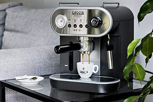 Gaggia Carezza De Luxe Espresso Machine, Silver, Italian-made