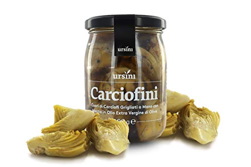 Artichokes in Oil, Hand-Grilled Artichoke Hearts Flavoured with Mint, in Extra Virgin Olive Oil - 260g