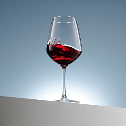 Lefonte Italian Red Wine Glasses Set, Clear Wine Cups