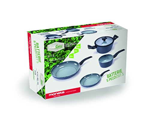 Italian Aluminium Pots & Pans Set, Grey