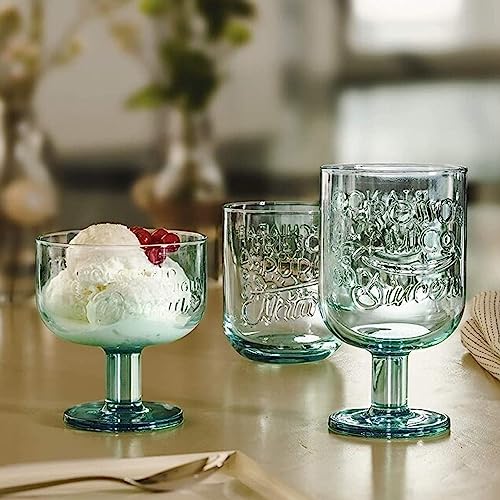 Bormioli Rocco Graphica Dessert Cup Set, Federal Green