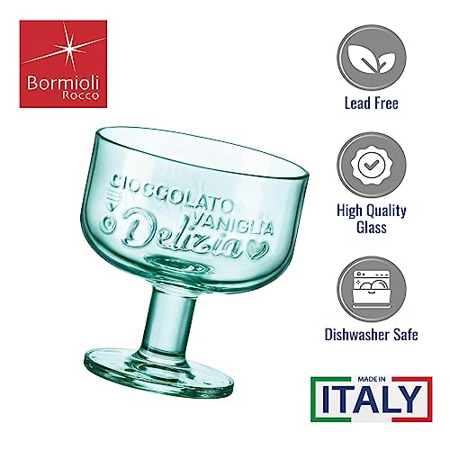 Bormioli Rocco Graphica Dessert Cup Set, Federal Green
