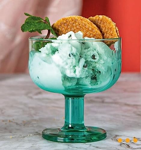 Bormioli Rocco Graphica Dessert Cup Set, Federal Green