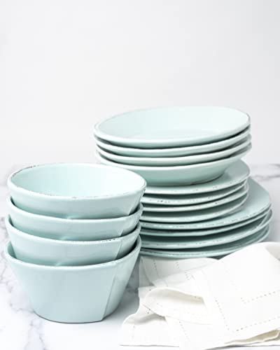Vietri Lastra Aqua Dinnerware Set - 4-Pc Place Setting