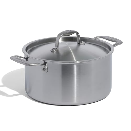 Italian Made 6 Quart Stainless Steel Stock Pot