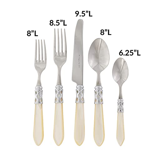 Vietri Aladdin Brilliant Ivory 5-Piece Cutlery Set
