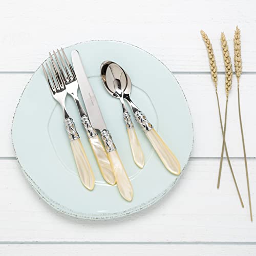 Vietri Aladdin Brilliant Ivory 5-Piece Cutlery Set