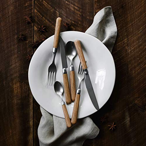 Vietri Albero Oak 5-Piece Stainless Steel Cutlery Set