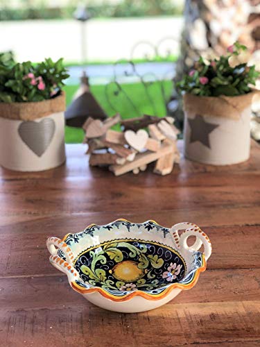 Italian Ceramic Art Pottery Bowl Hand Painted Lemon
