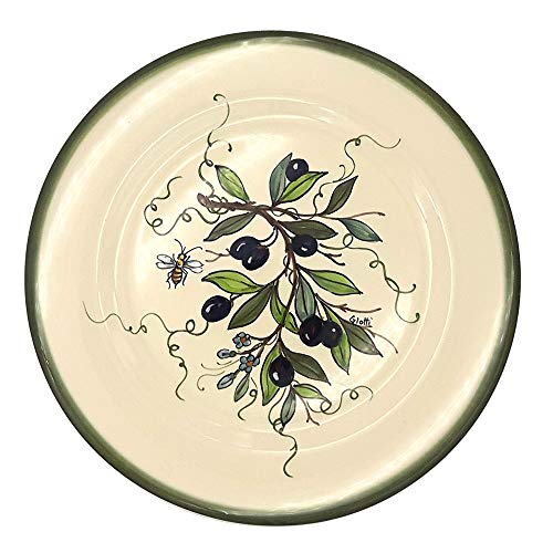 Italian hand-painted ceramic dinnerware plate - 11.5 inch