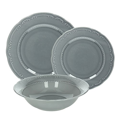 Tognana Charme Grey London: 18-Piece Porcelain Dinner Set