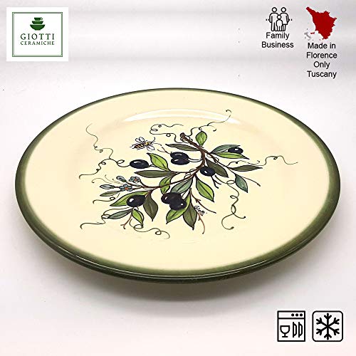 Italian hand-painted ceramic dinnerware plate - 11.5 inch