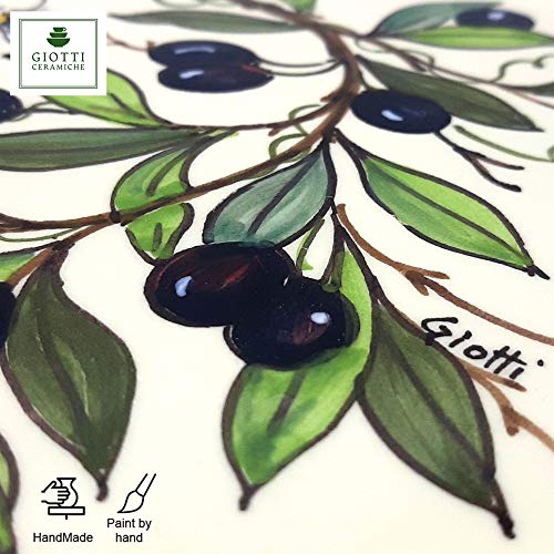 Italian hand-painted ceramic dinnerware plate - 11.5 inch