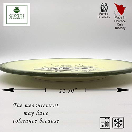 Italian hand-painted ceramic dinnerware plate - 11.5 inch