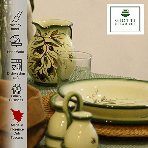 Italian hand-painted ceramic dinnerware plate - 11.5 inch