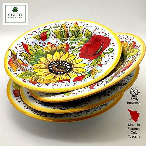 Hand-painted Italian ceramic dinnerware set for 4 personas