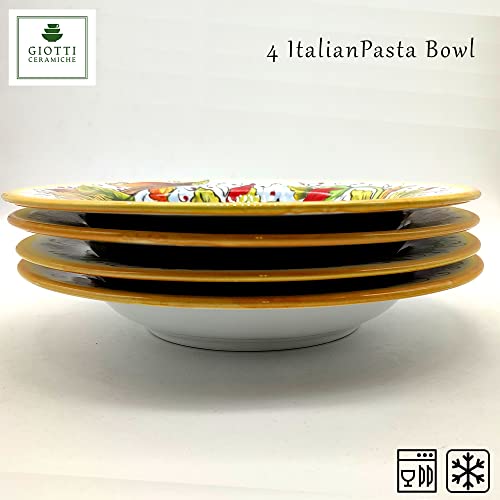 Hand-painted Italian ceramic dinnerware set for 4 personas