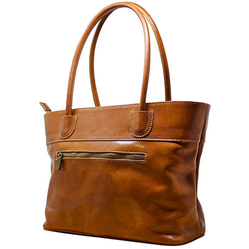 Floto Napoli Leather Women's Shoulder Bag (Olive Honey)