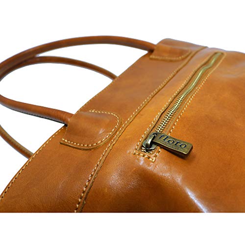 Floto Napoli Leather Women's Shoulder Bag (Olive Honey)
