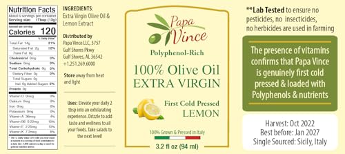 Papa Vince Mini Olive Oil Dipping Set: 3 Flavors Sicily