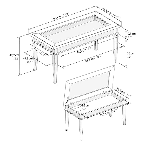 Mobili Fiver Classico Coffee Table in Walnut, Italian-made