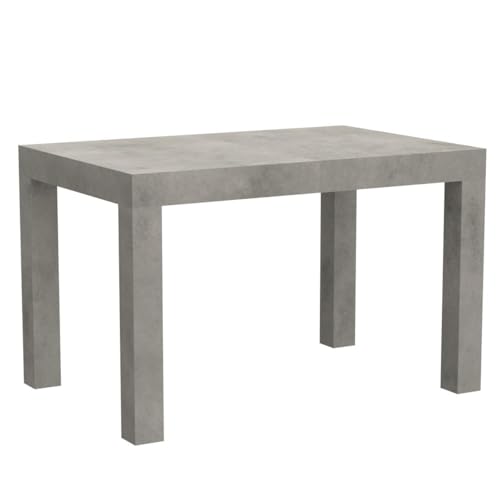 Mobili Fiver Concrete Effect Extendable Dining Table, Grey