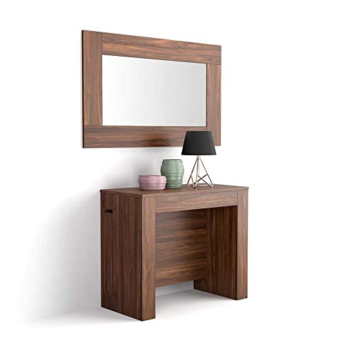 Mobili Fiver Extendable Console Table, Walnut, Italian Furniture
