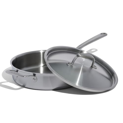 Italian Crafted 3.5 Quart Stainless Steel Sauté Pan