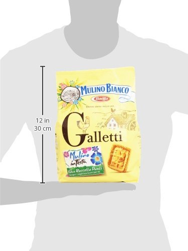 Mulino Bianco: "Galletti" shortbread with sugar granules - 12.3 Oz (350g) Pack of 4[ Italian Import ]