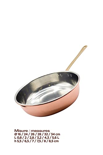 Handmade Pure Copper Chef Pan - Italian Made