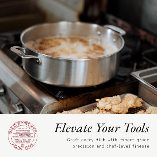 10 Quart Stainless Steel Rondeau Pot - Italian Crafted