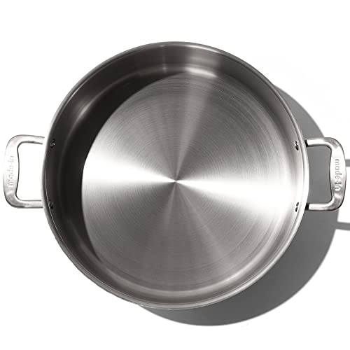10 Quart Stainless Steel Rondeau Pot - Italian Crafted